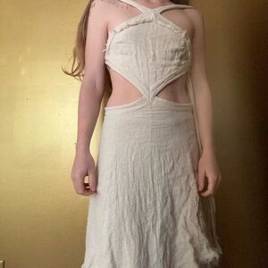 AYA Sacred Wear Boho Organic Cotton Natural Dress S